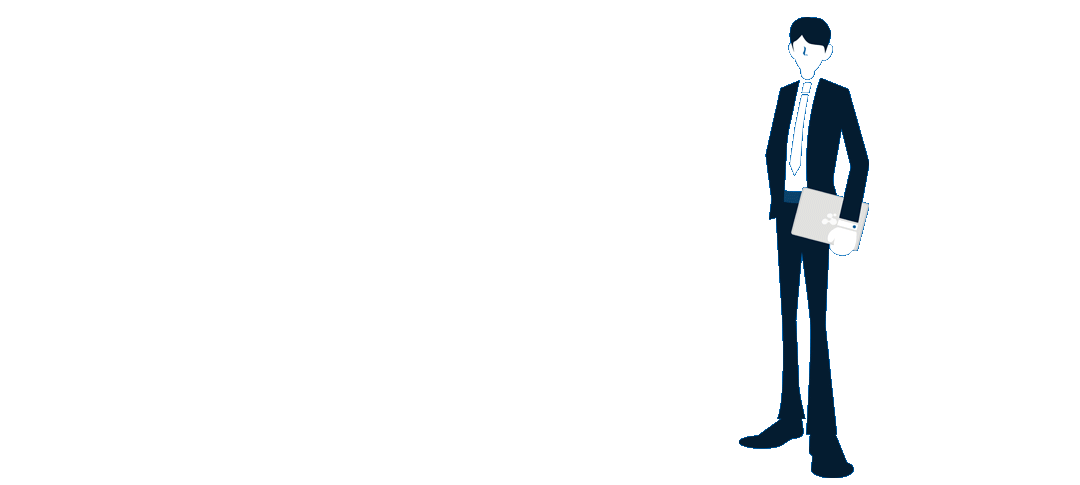 スタイリッシュに立つ男性のイラスト
